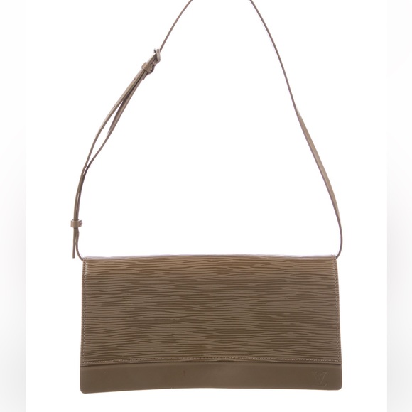 Louis Vuitton LV Tan Neutral Authentic Epi Shoulder Wallet Clutch Handbag Bag - Picture 5 of 5